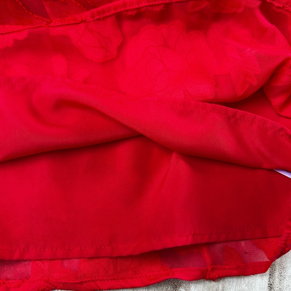 Dynamite Red Mini Dress Tie Straps - Picture 8 of 9